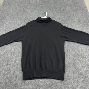 Vintage Juno Sweater Womens S Black Cashmere Turtleneck Minimalist Luxury Style
